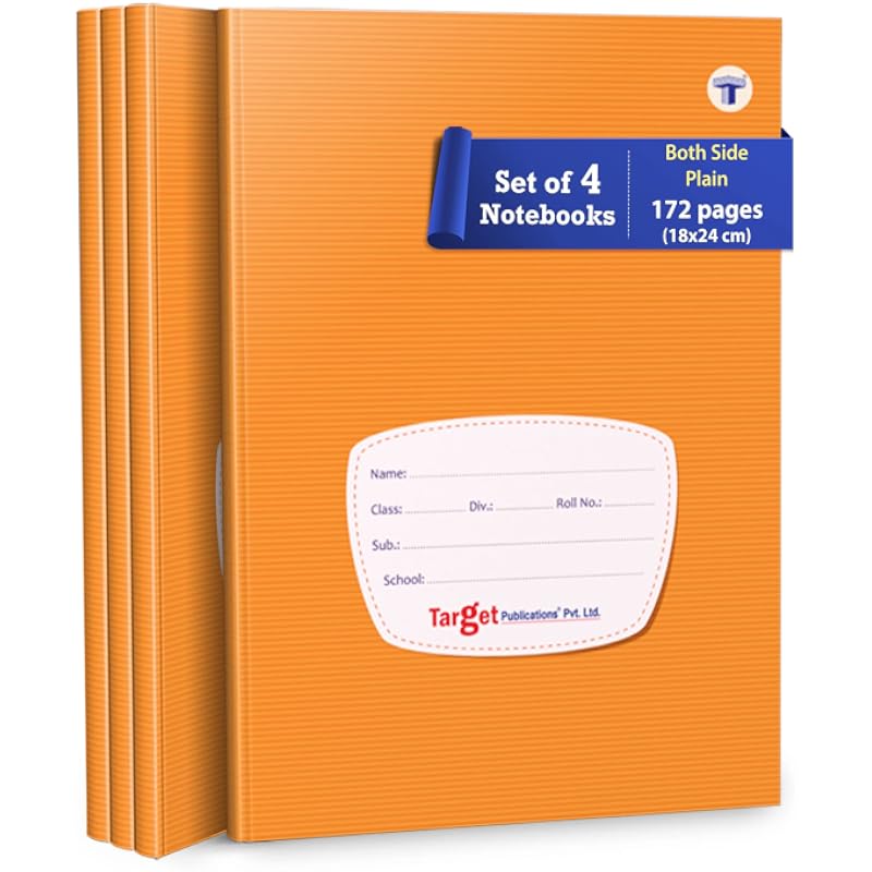 Both Sides Blank Small Notebooks For Kids And Students | 172 Plain Unruled Pages | Hard Bound Cover | 18 Cm X 24 Cm Appr