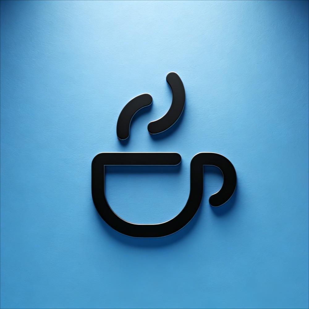 Cafe Symbol Sign 3D Acrylic Laser Cut Self Adhesive Door Decor for Restaurant Hotel Christmas Halloween