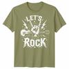 Kids Lets Rock Rockstar T Shirt Guitar Band Day Rock N Roll School Tee