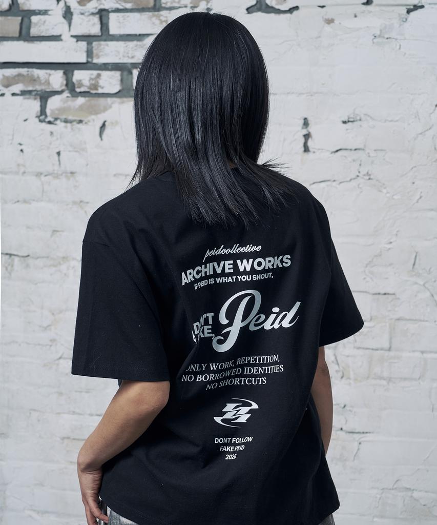 Peideu [Set] Pd State Fake Short Sleeve T-Shirt 2-Piece Package