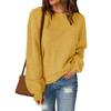 Spring and Autumn New Floral Yarn Pullover Casual Versatile Casual Round Neck Knitted Sweater Top for Women