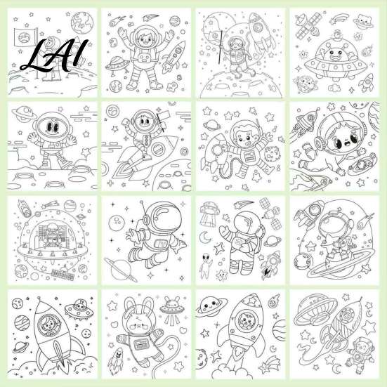 Compact Activity Book for Travel Children's Coloring Book with Cute Animal Theme Thick Paper Sketchbook Kids Preschool Painting Practice