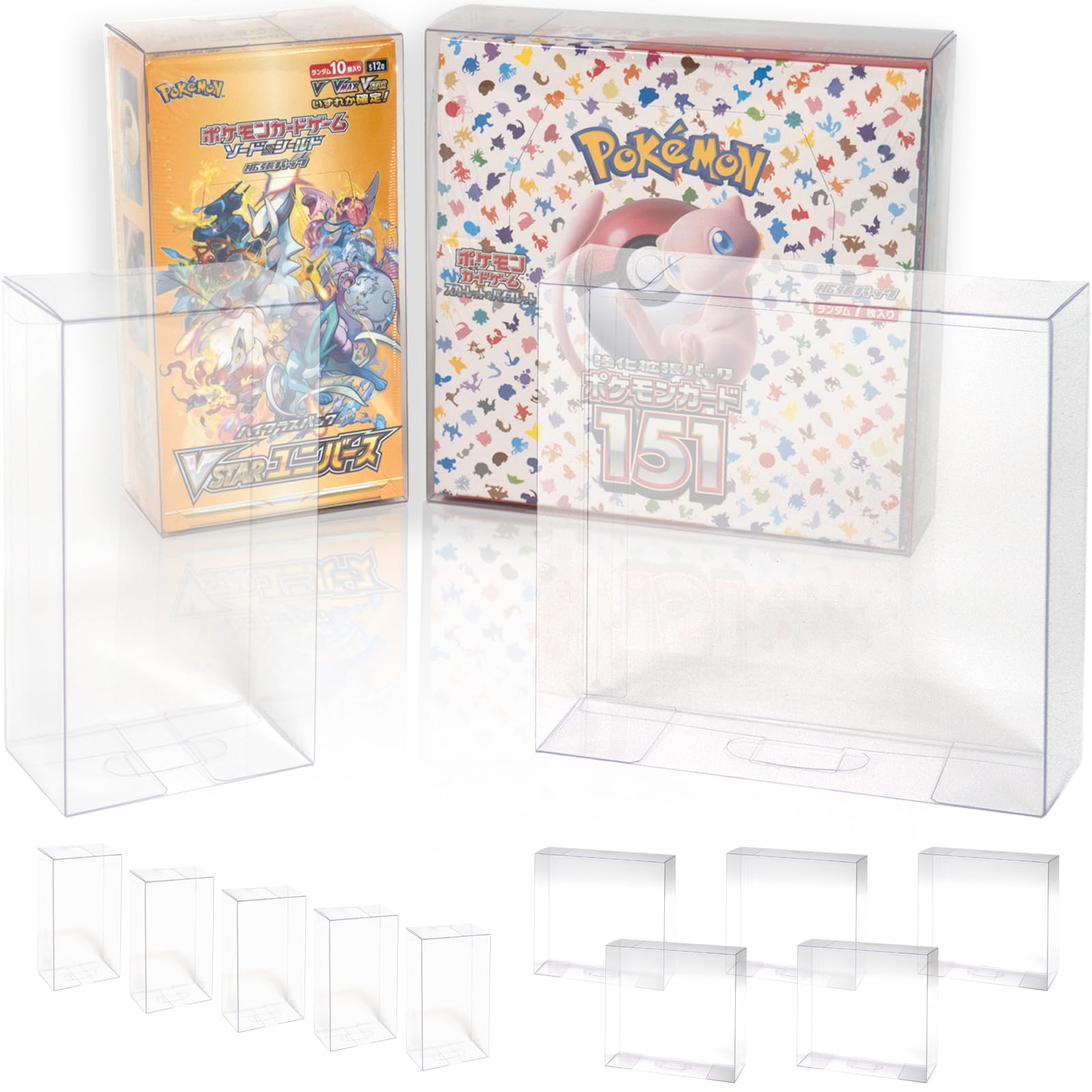 

EYESRAIL Boxx Guardian Pokemon Card BOX Loader Защита от ультрафиолета Сделано в Японии Коллекция Прозрачный чехол для хранения Тонкий (Обычный и половинный, [по 5 каждого])
