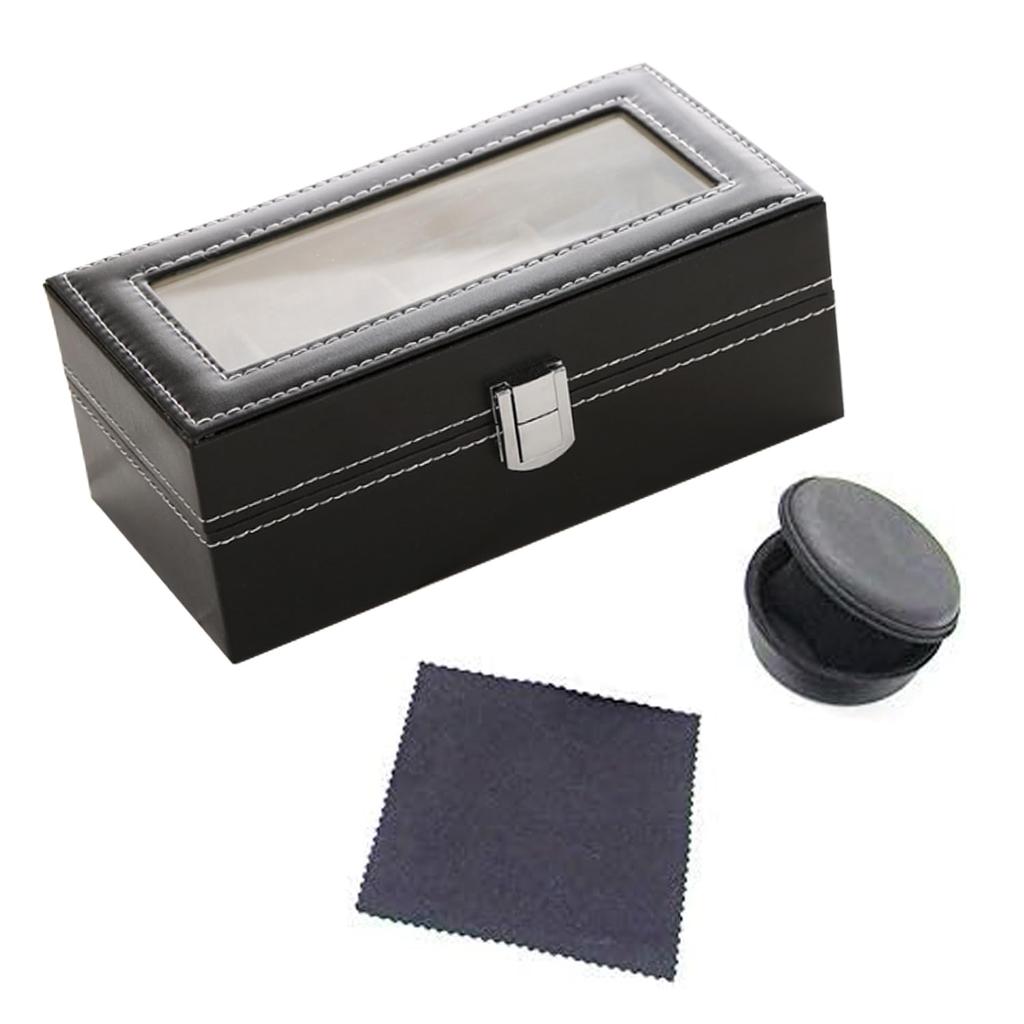 Iriwa Watch Storage Case, Collection Case, Watch Display Box, PU Leather, 2-Watch, 3-Watch, 4-Watch, 6-Watch Capacity, Portable, Single Watch