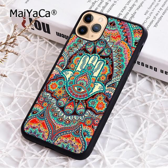 MaiYaCa Hamsa Hand Amulett Psychedelische Handyhülle Für iPhone 17 Air 16 15 plus 11 12 13 14 pro max coque