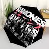 1pc Ramones Automatic Umbrella   8 Rib Portable Folding Black Iron Frame for Outdoor, Beach, Travel, Beach Umbrella 147