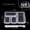ZLIII Einweg-Behälter mit 4 Fächern für Meal Prep