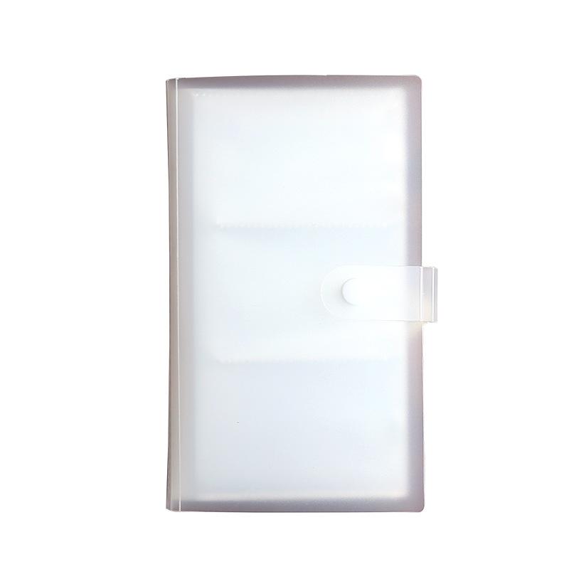 1pc 120 Slots ID Holders PP Matte Business Card Book Large Capacity Business Card Clip Ticket Collection Book Card Stocks