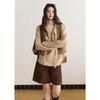 Mishow Women's Korean Style Ruffled V-Neck Blouse with Ribbon Detail