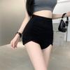 Black Spicy Girl High-Waist Slimming Casual Summer Shorts - Trendy Slim Fit Hip-Hugging Hot Pants for Women