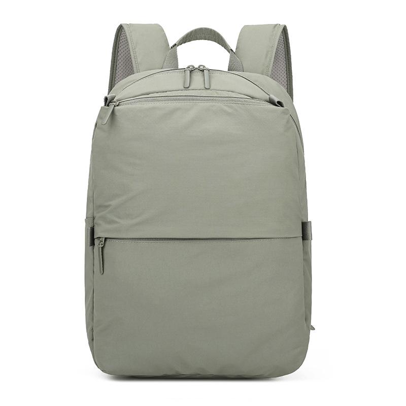 Schoolbag New Portable Solid Color Simple Wind Anti-splashing Travel Student Class School Bag Men's and Women's Outdoor Nylon Backpack
