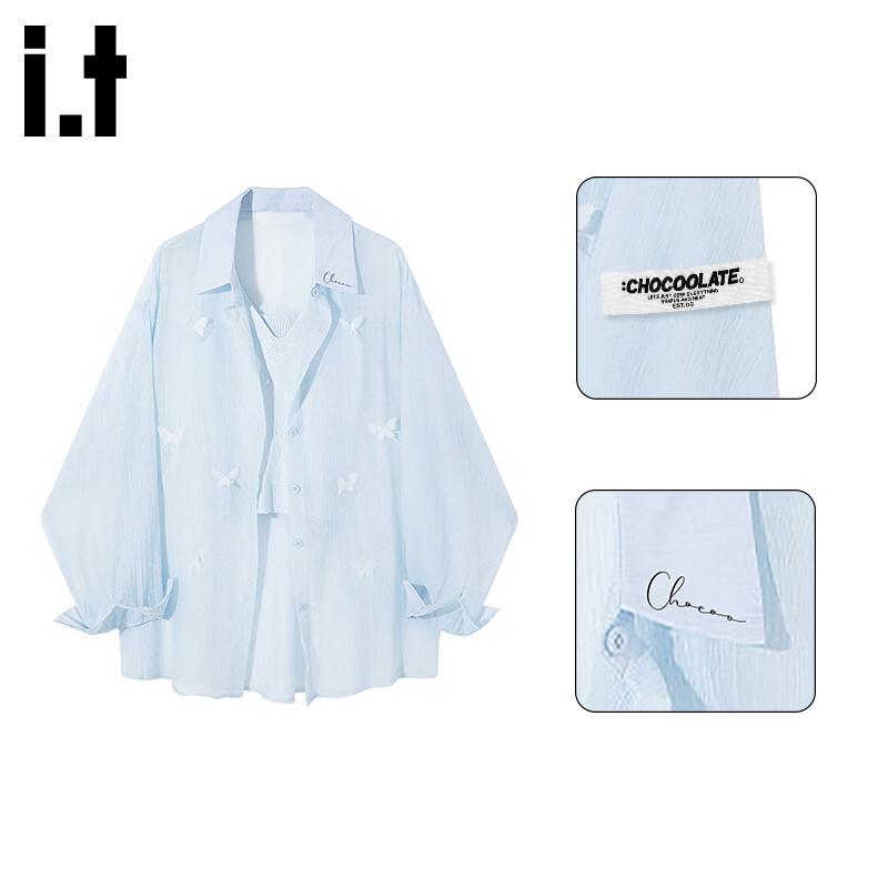 CHOCOOLATEit Women s Butterfly Embroidered Sun Protection Cardigan Set L