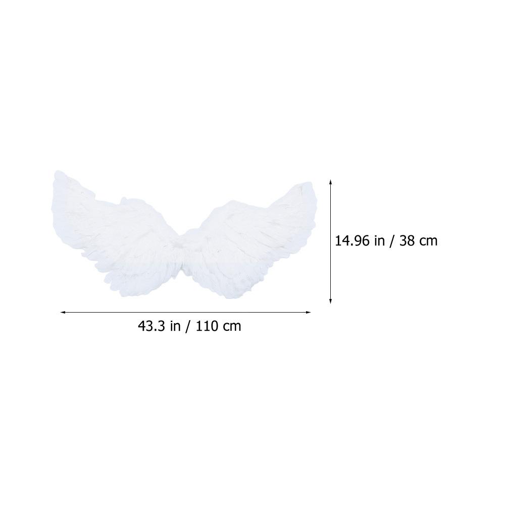 1Set Angel Wings with Headdress Girl Angel Dress for Kids Party Costume Cosplay Fairy Prop for Birthday