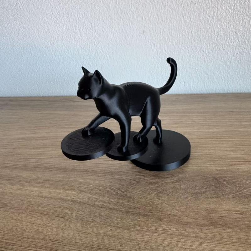 3D Printed Leaping Cat Statue Modern Home Decor Artistic Desk Ornament for Living Room Study Decor