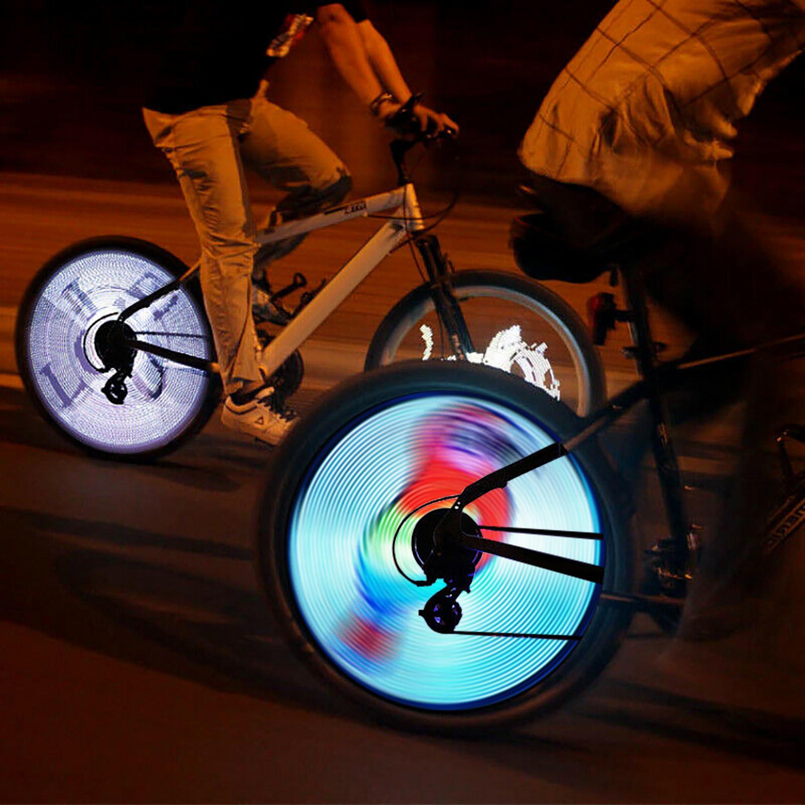 Set Di Luci LED A Valvola Per Bici – Effetto Flash Per Ruote, Impermeabili E Con Batterie Incluse