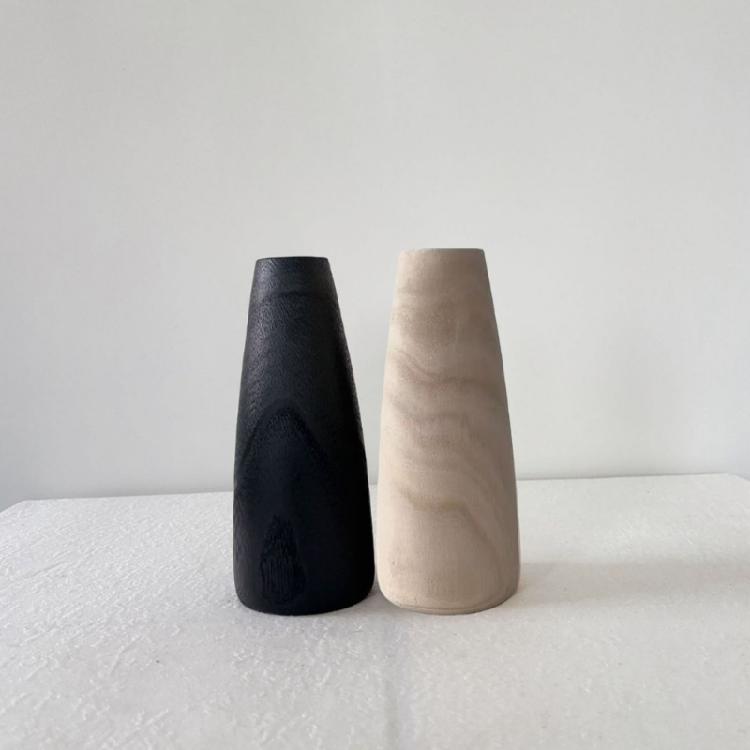 Traditionelle Japanische Holzvasen Handgefertigtes Dekorationsobjekt Für Moderne Innenräume Und Behältertopf Für Blumenarrangements