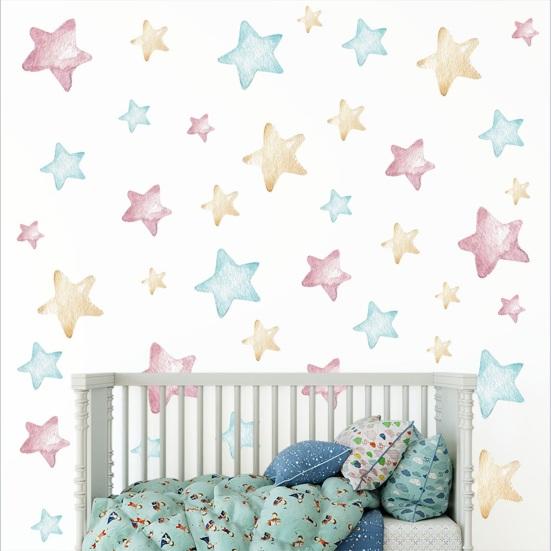 

Наклейка на стену Съемная Самоклеящаяся Не оставляет следов Легко наклеивается Водостойкая Не выцветает Многоцветная