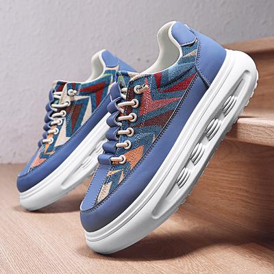 Chunky Sneaker Herren Designer Sportschuhe Mode Lässig Mikrofaser Ledergewebe Atmungsaktiv Höhe Erhöhte Flache Plateauschuhe