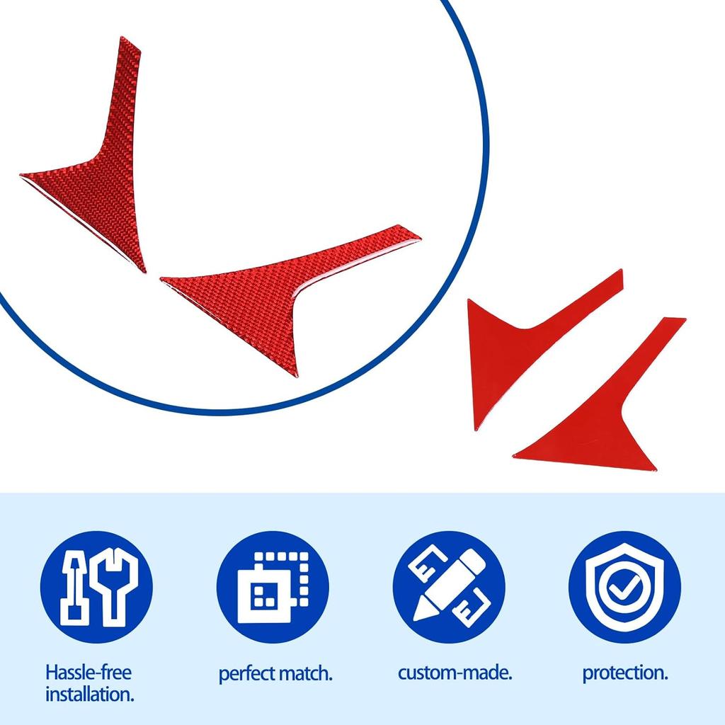 Tail Light Lamp Partition Plate Cover Sticker Trim Compatible with Corvette C7 Stingray 2014-2019 Soft Carbon Fiber 2PCS Tail Light Panel Decorative