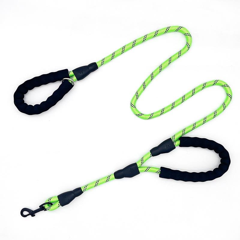 Double Handle Large Dog Leash,reflective Dog Leash with Foam Handle,comfortable & Easy To Control for Dog Training and Walking