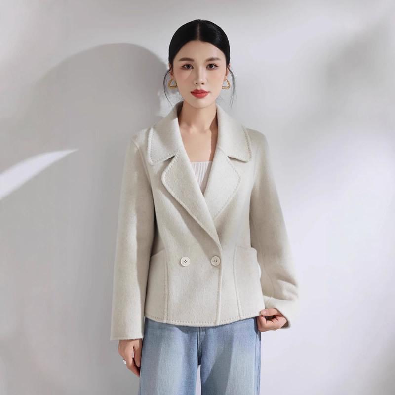 2025 Autumn/Winter Korean Style Short Double-Sided Wool Coat for Women - Fashionable, Versatile, and Loose Fit.