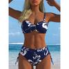 Maillot de bain populaire pour femme, deux pièces, décolleté plongeant, costume européen et américain, maillot de bain sexy