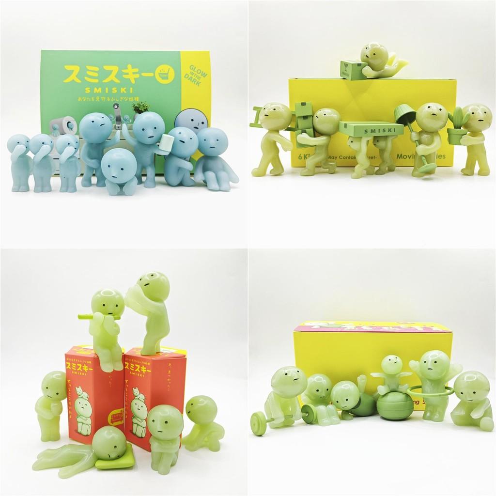 Smiski Luminous Fitness Figures Toy Model For Kids Playroom And Collectors Gift