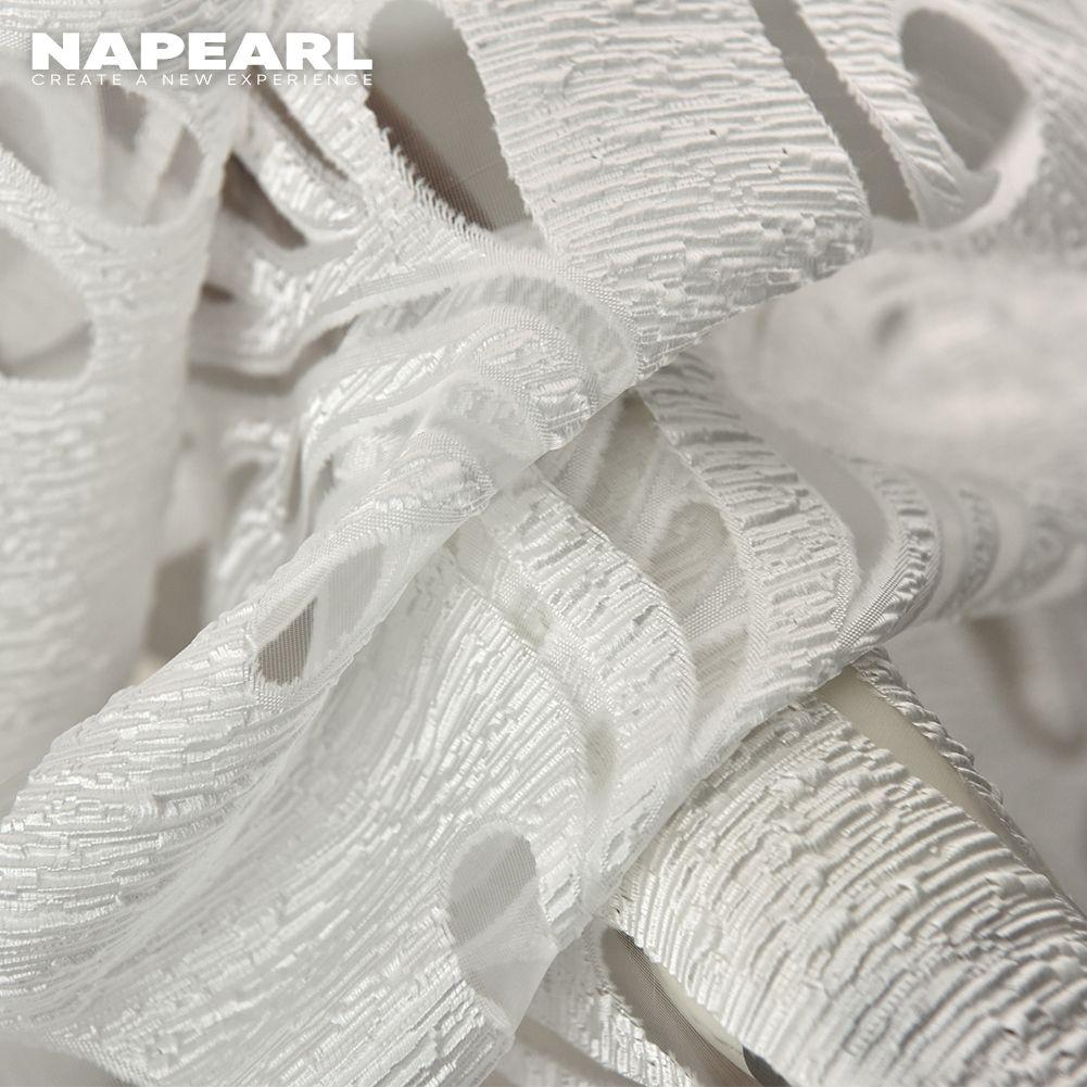 1PC Napearl Fashionable and Versatile European Retro Jacquard Solid Color Gauze Curtain for Living Room Bedroom Home Decor