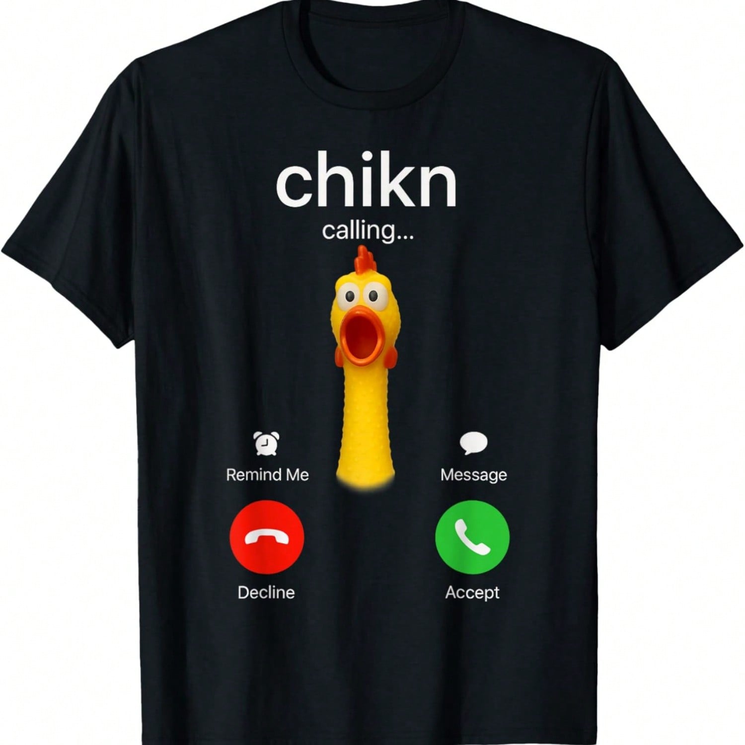 Funny Rubber Chicken Incoming Call Meme Graphic T-Shirt S разноцветный