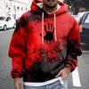 Spring And Autumn Fashion Men's Hoodie Holiday Party Role-playing Bloody Wounds 3D Print Hoodies Casual Boy Sweatshirt Women's Oversized Top Clothing