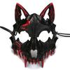 Blood Half-Face Mask Men Dragon Tiger Wolf Mask Horror Halloween Costume Props Skeleton Carnival Mask Party Cosplay Prop