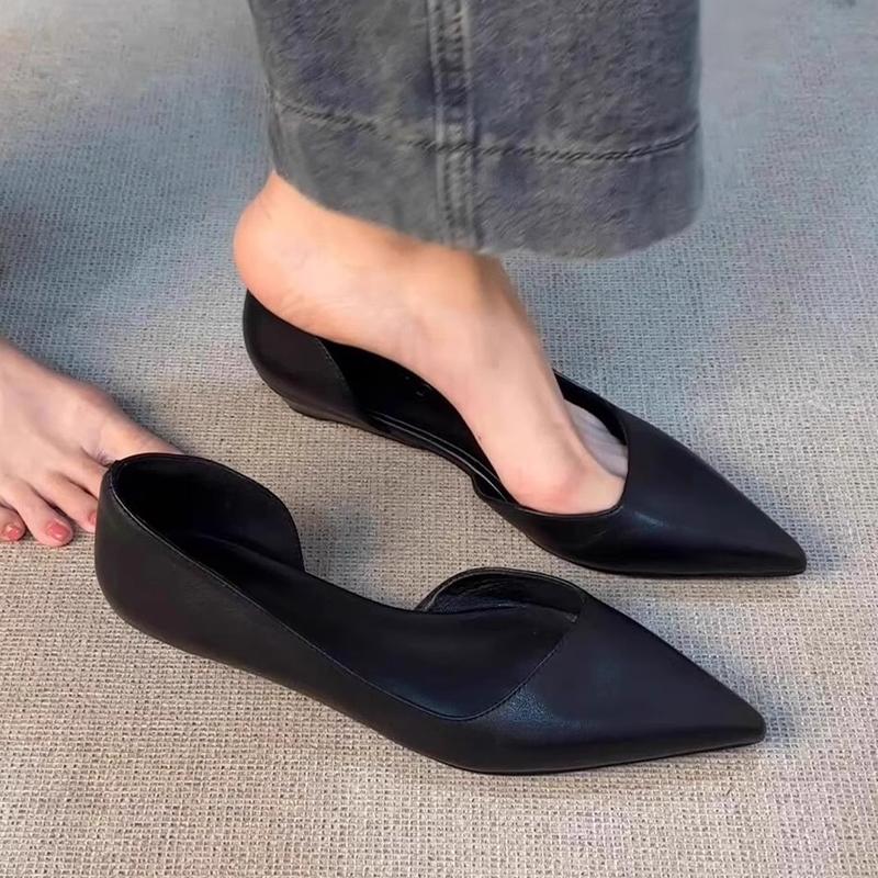 Fashion Flats Women's Shoes Sexy Pointed Toe Loafers Shoes Fashion Dress Designer Sandals Woman Autumn 2025 Luxury Sandalias De Mujer