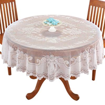 White Square Round Christmas Angel Tablecloth Cover Lace Tablecloth Home Xmas Party Decor
