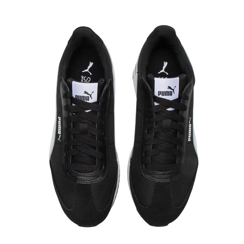 Puma Turin 3 Stoff Synthetikleder Herbstmode Vielseitig Bequem Low-Top Lifestyle Freizeitschuhe Unisex Freizeitschuhe Schwarz 397149-01