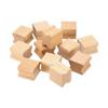 PATIKIL Set of 12 Rubber Stamps Wooden Stamps Plain 25x25mm Square Grooved Stamps Name Stamps Personal Seals Stamp Making DIY Crafts Brown
