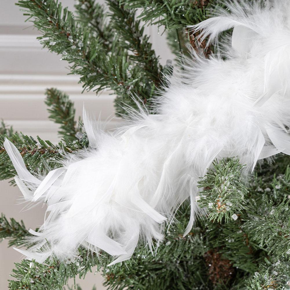 White Peacock Accent Piece for Christmas Tree Decoration Stunning Feather Details Perfect for Festive Atmosphere