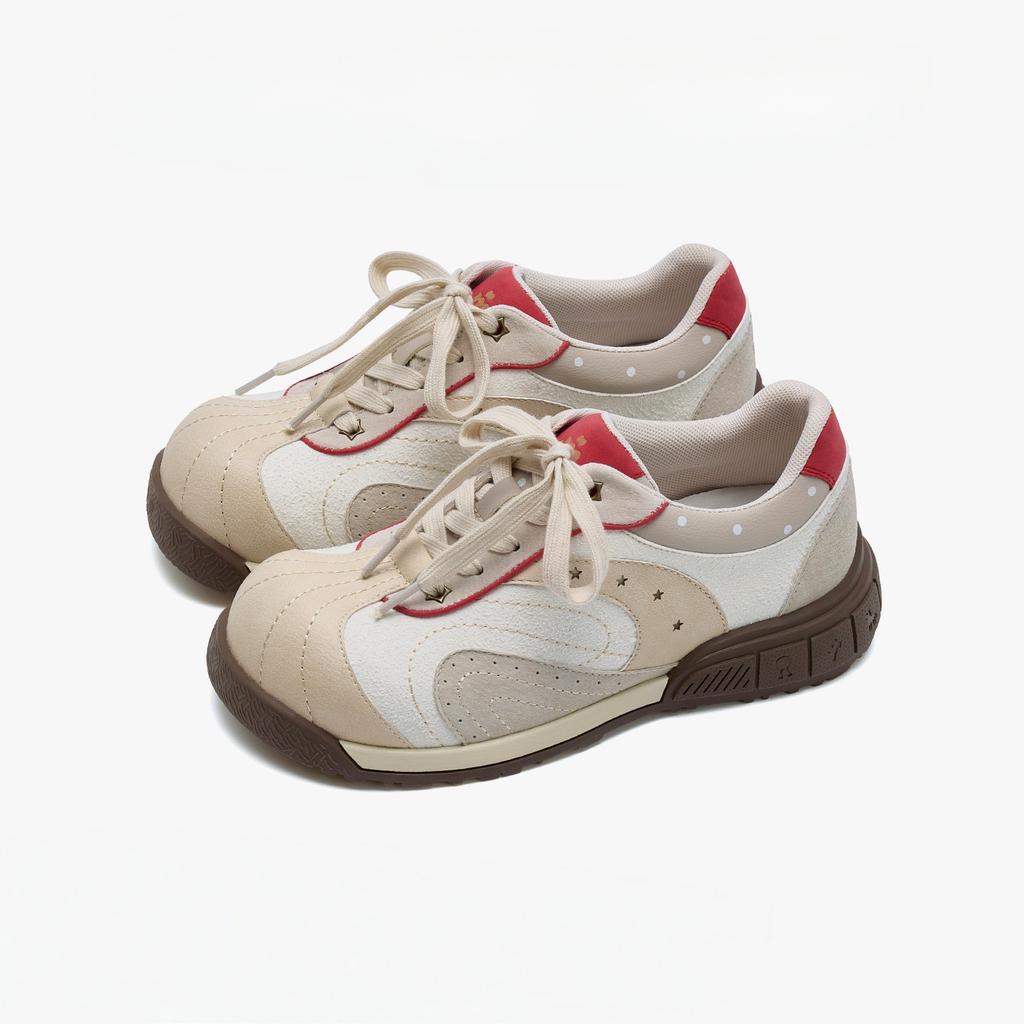 Horse speed retro women's autumn new round head platform sports and leisure shoes student single shoes