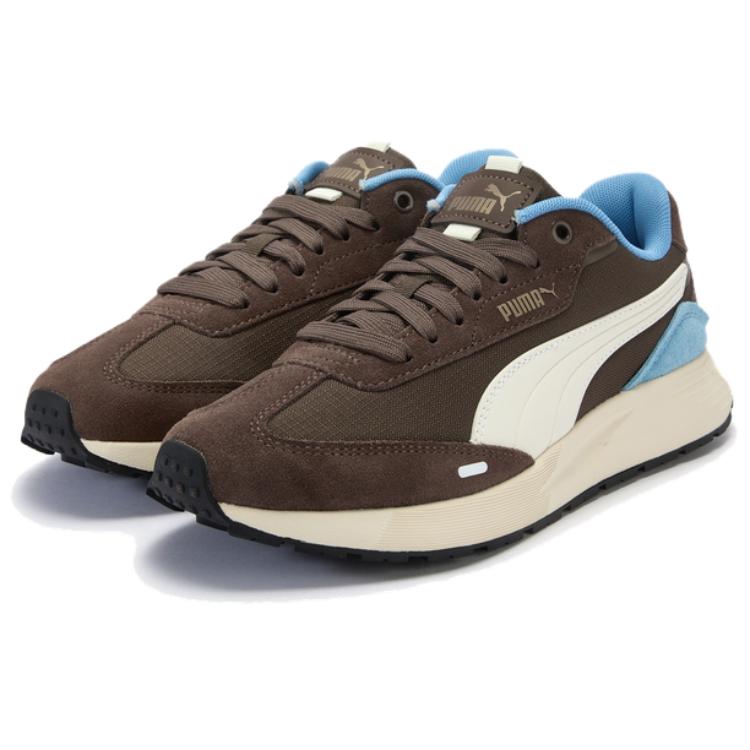 Puma Runtamed Wind Mix Pohodlné Všestranné Odolné Nízké Lifestylové Ležérní Boty Unisex tenisky Hnědé 406019-07