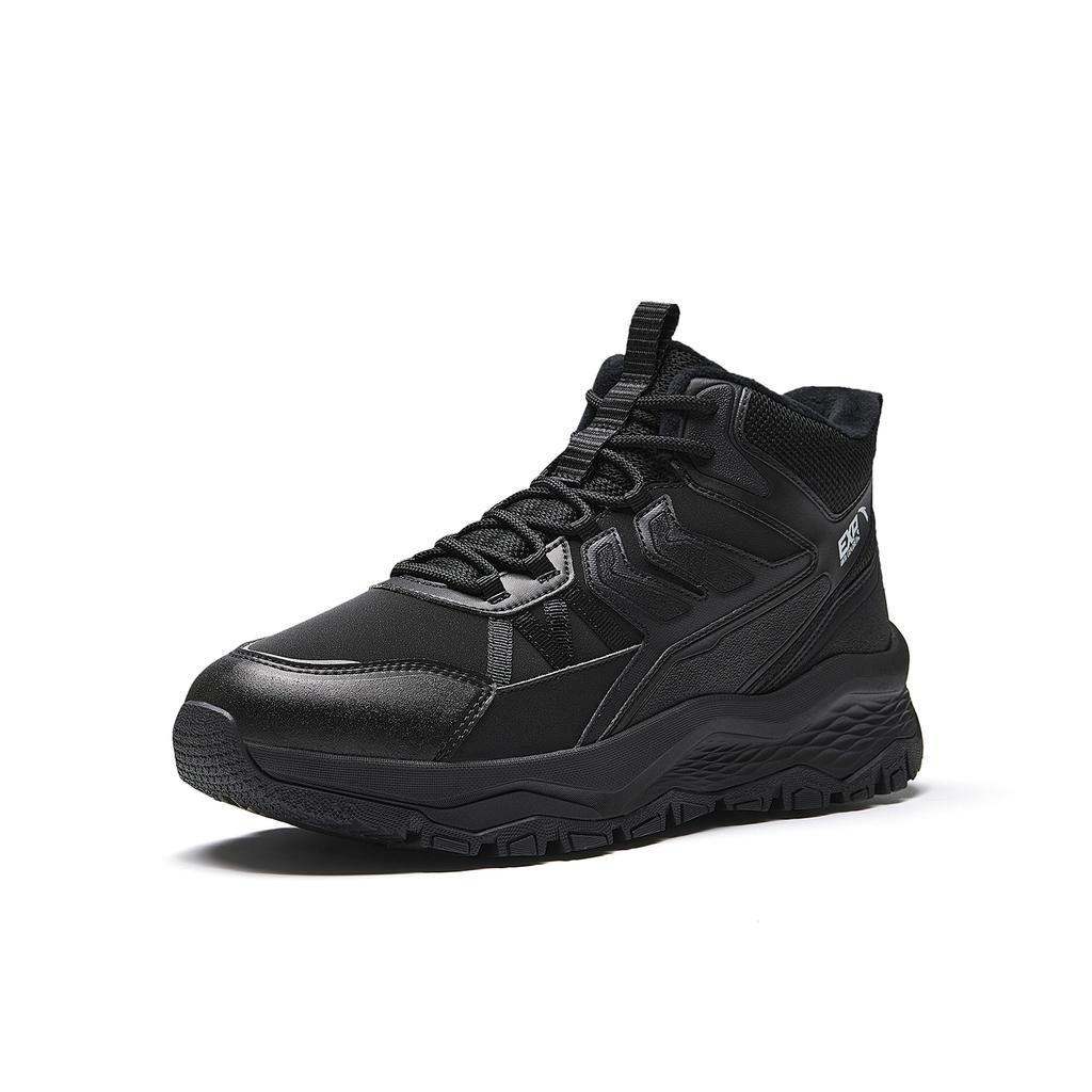 Anta Mountain Exploration Cushioning Abrasion Resistant Thermal High top Casual Shoes Men's Basic Black 912548925-4