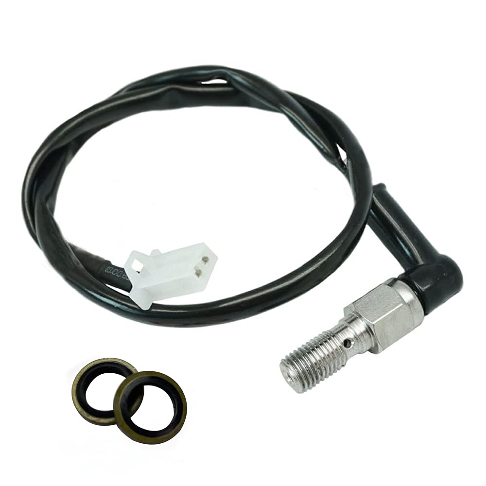 

Грубая резьба M10 x 1,25 мм Гидравлический выключатель стоп-сигнала Болт-банджо Одинарный Выключатель стоп-сигнала мотоцикла Оригинальный шаг Универсальный с шайбой