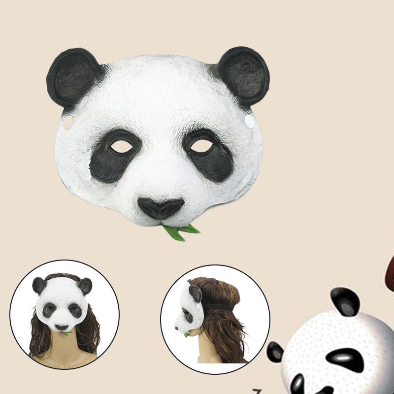 Pu Cute Panda Mask Halloween Easter Cosplay Makeup Party Festivals Props Events