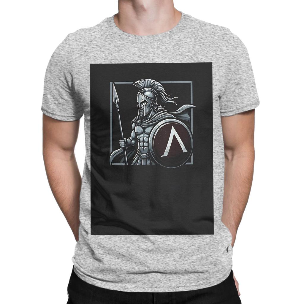 Leonidas Brave Spartan Warrior King Graphic 100 Cotton Tshirt Spartan Tops Tees For Unisex