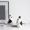 Creative Modern Cartoon with A Pair of Bird Ceramics Figurines Home Decoration Accessories Decoration Crafts