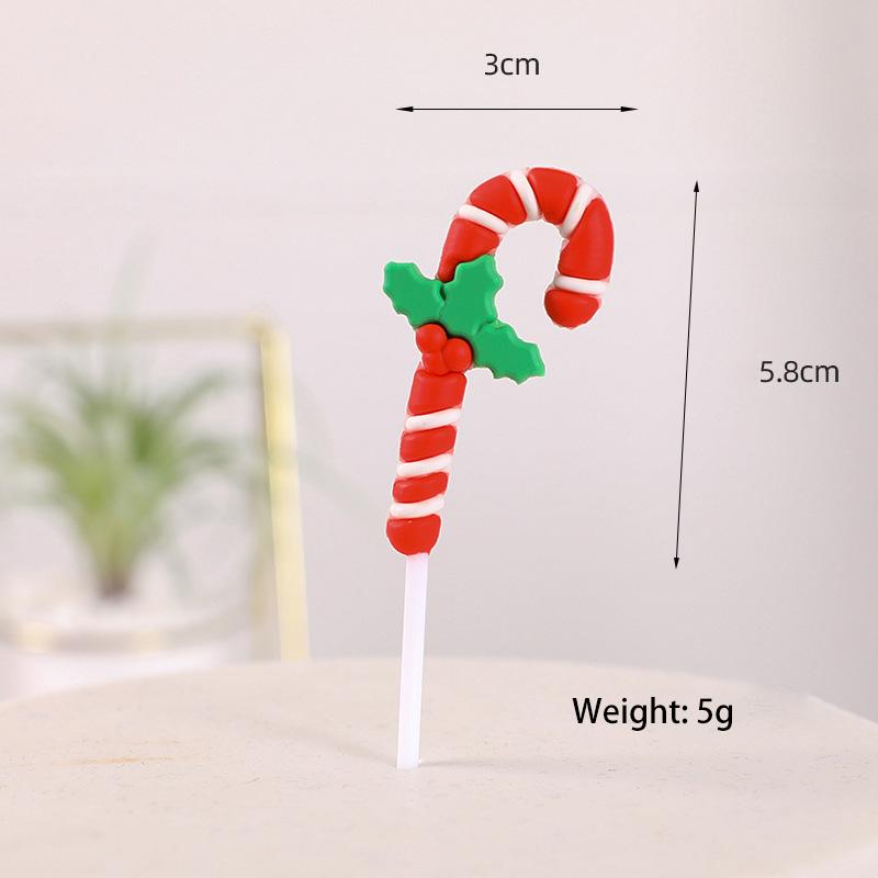 

10pcs Merry Christmas Cake Topper Painted Santa Claus New Year Party Cupcake Birthday Party Gifts Dessert Topper Baking Supplies