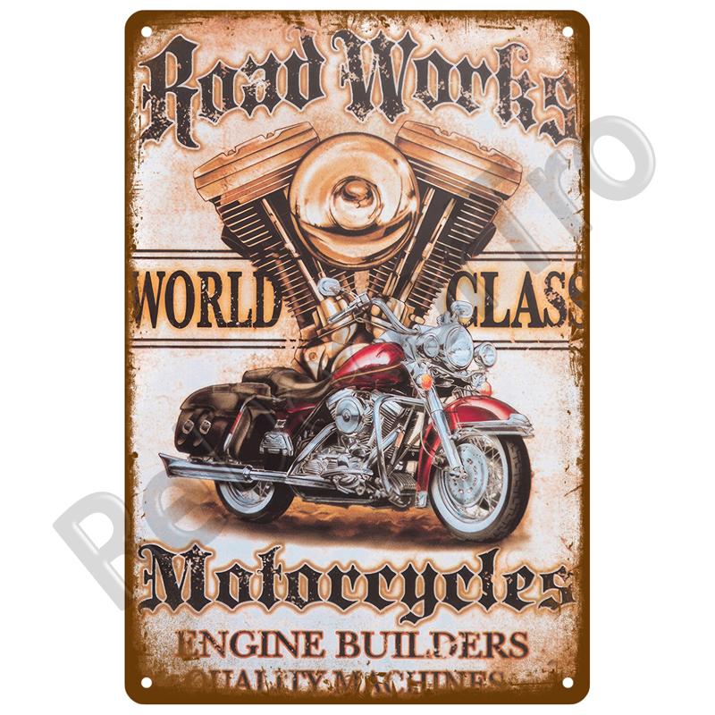 Motorolja Bensin Metallskylt Väggkonst Poster Plakett Vintage Plåtskyltar Järnmålning Dekoration För Mancave Café Garage Klubb Bar
