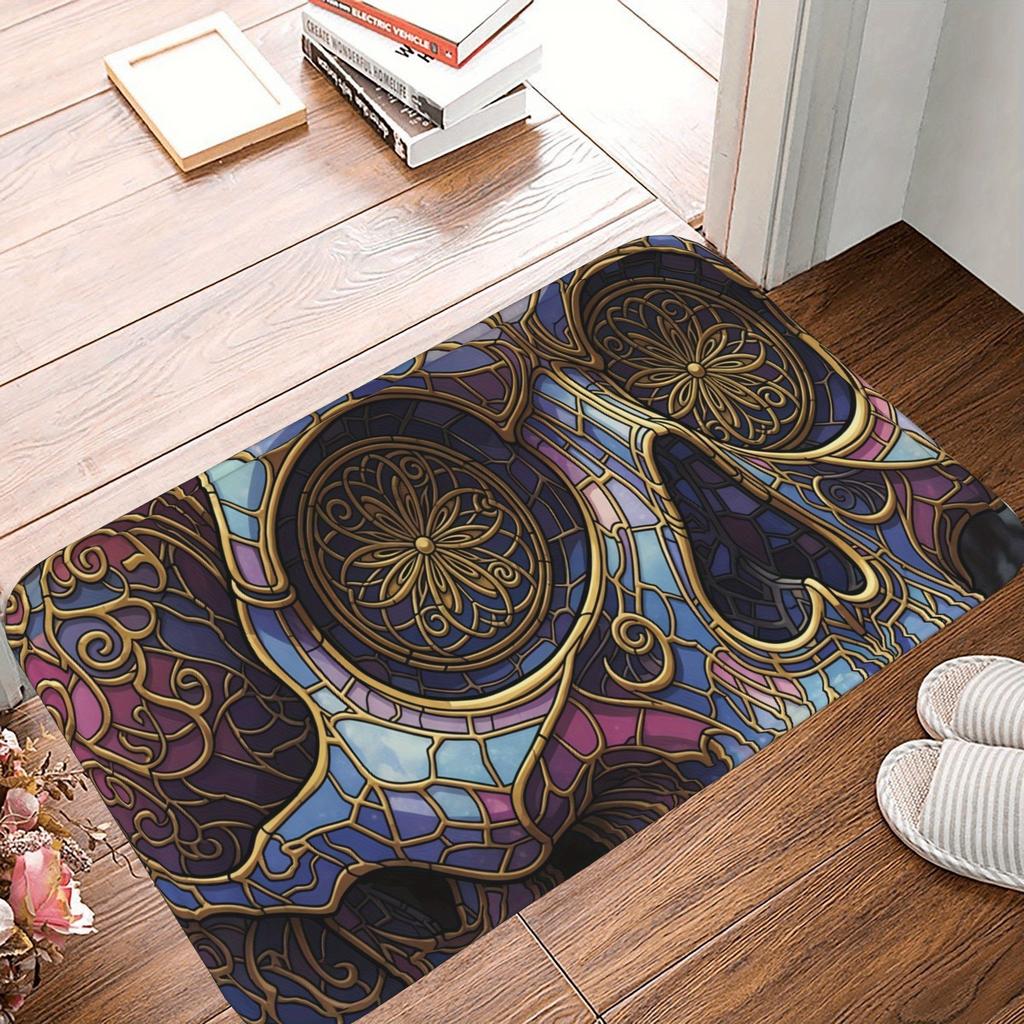 1PC Halloween Bats Kitchen Rug Non-Slip Door Mat Pop Design Bathroom Rug Bath Mat Carpet for Home Sink Laundry Decor