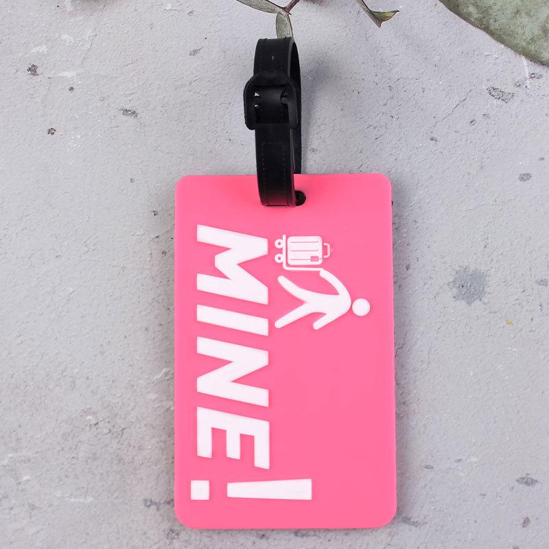 3D Letter PVC Luggage Tag with Boarding Pass Lanyard for Suitcases