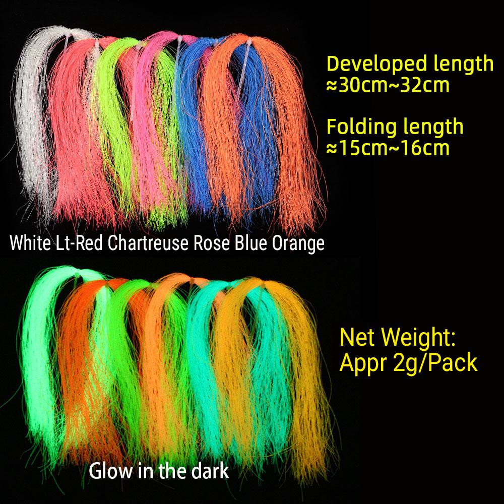 Două Pachete Diferite Material Sclipitor Luminos pentru Jiguri, Monturi Sabiki, Cârlige Asist, Streamer, Corp Nimfă Midge, Aripă, Picioare, Coadă