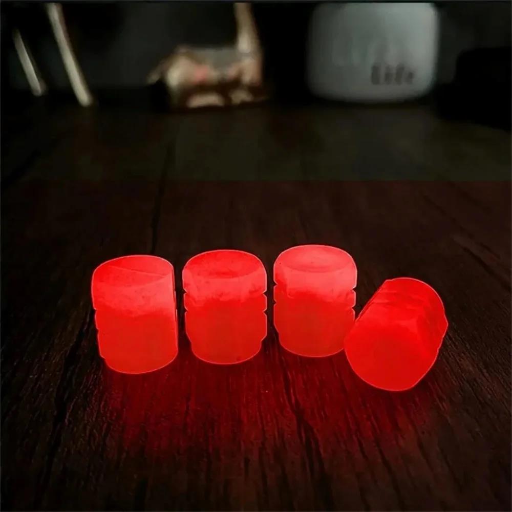 20Pc Luminous Valve Caps Fluorescent Night Glowing Decor Car Motorcycle Bicycle Wheel Hub Valve Stem Cap Styling Car Accessories Valve Stems 1