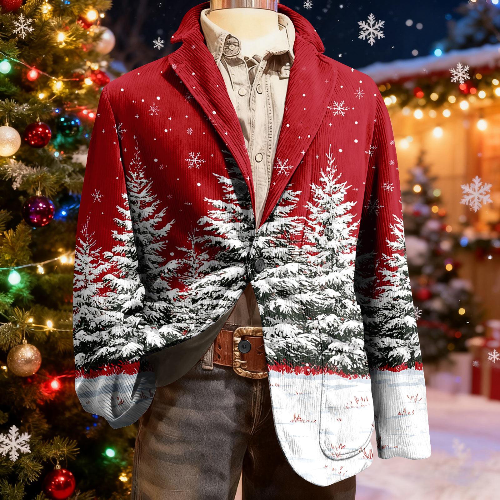 

Мужской уродливый рождественский вельветовый теплый карманный пиджак-кардиган, мужской повседневный костюм XXXL